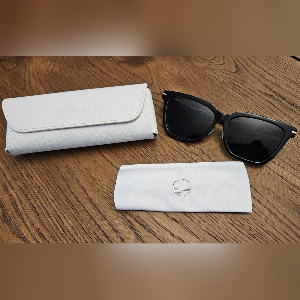 Sleek Black Sunglasses with Case